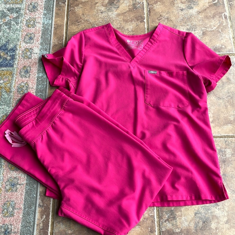 Figs Pink Technical Scrubs